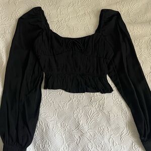 Women's Long Sleeve Crop Top